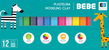 Plastelina Szkolna 12 kolorów B&B Kids