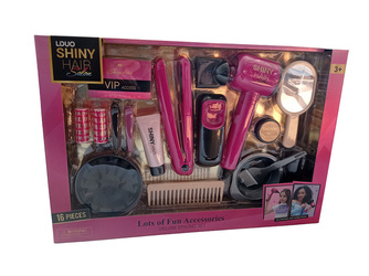 Mega duży zestaw fryzjerski suszarka prostownica grzebień końcówki wymienne