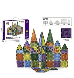 KLOCKI MAGNETYCZNE 48 ELEMENTÓW 7,5 CM