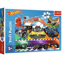 TREFL PUZZLE HOT WHEELS PĘDZĄCE SAMOCHODY UKŁADANKA AUTA 100 EL.
