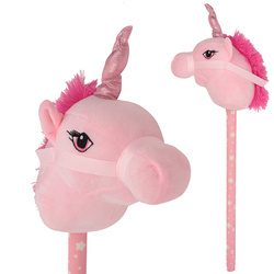 Koń na kiju hobby horse jednorożec różowy