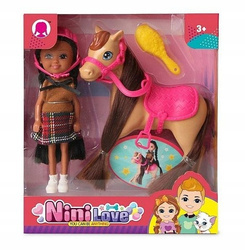 Lalka laleczka z koniem + akcesoria