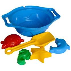 ZESTAW DO PIASKOWNICY WIADERKO ŁOPATKA FOREMKI