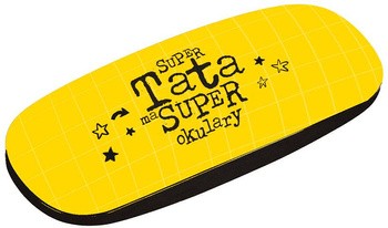 Żółto-czarne - Etui na okulary SUPER upominek dla najlepszego TATY