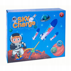 Zabawka wyrzutnia rakiet piankowych na pompkę dla dzieci rakieta piankowa