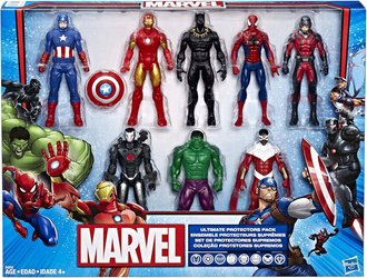 MARVEL AVENGERS ULTIMATE PROTECTION zestaw 8 figurek superbohaterów HULK
