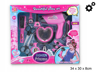 Zestaw fryzjerski lusterko suszarka akcesoria