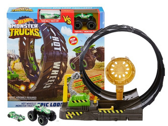 HOT WHEELS MONSTER TRUCK ZESTAW EPICKA PĘTLA KASKADERSKA + 2 autka