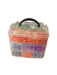 Zestaw Gumki Koraliki do robienia bransoletek szkatułka