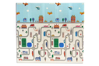 MATA PIANKOWA EDUKACYJNA SKŁADANA DLA DZIECI DUŻA ŻYRAFY DROGA 180x200