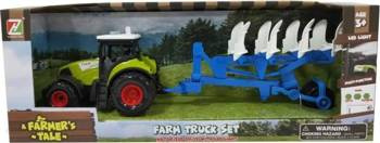 DUŻY TRAKTOR Z PRZYCZEPĄ ORKA