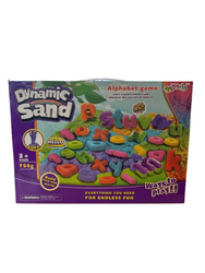 Piasek kinetyczny zestaw alfabet EN + podstawka 750g zabawka edukacyjna