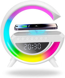 LAMPKA LED RGB WIELE KOLORÓW Z ŁADOWARKĄ INDUKCYJNĄ I GŁOŚNIKIEM