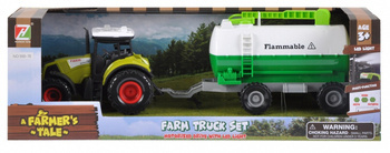 TRAKTOR Z PRZYCZEPĄ BECZKA