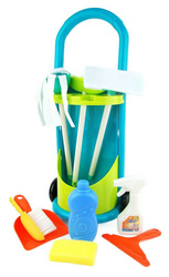 Zabawkowy zestaw do sprzątania dla dzieci wózek