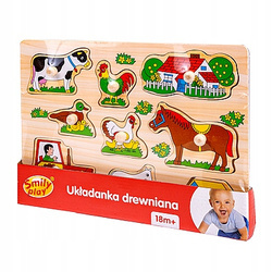 UKŁADANKA DREWNIANA FARMA UCHWYTY