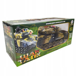 Interaktywny sterowany duży czołg wojenny RC Światło + Dźwięk
