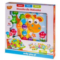 SMILY PLAY Mozaika guziczkowa dla maluszka układanka dla dzieci kolory
