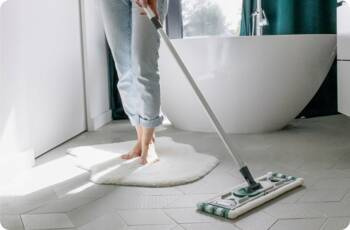 Mop płaski + kij teleskopowy aluminiowy ECO EGO ekologiczny z recyklingu