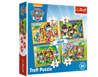 PUZZLE TREFL 4w1 PSI PATROL ZAWSZE NA CZAS