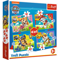 Puzzle 4w1 Psi Patrol Biegnące Pieski