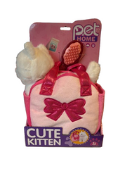 Uroczy kotek w torebce ze szczotką