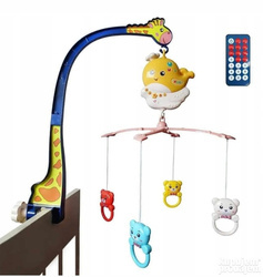 Karuzela żyrafa z projektorem do łóżeczka dla dziecka