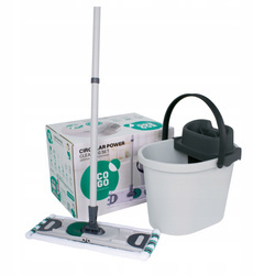 ECO EGO MOP PŁASKI KIJ SKŁADANY 130CM WIADRO 13L Z WYCISKACZEM ZESTAW