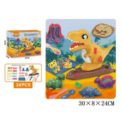 DINOZAUR zestaw MASA PLASTYCZNA WYCISKARKA +WULKAN