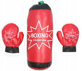 ZESTAW BOKSERSKI DLA DZIECI WOREK RĘKAWICE BOKS