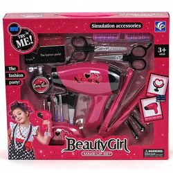 ZESTAW PIĘKNOŚCI FRYZJER SUSZARKA + AKCESORIA