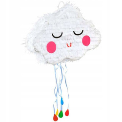 PINIATA biała CHMURKA chmura CHMURKI frędzle