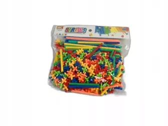 Klocki konstrukcyjne słomki patyczki zestaw 400 el