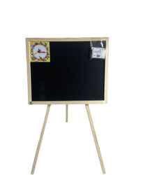 TABLICA SZKOLNA Z ZEGARKIEM KREDOWA KREDA + GĄBKA