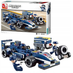 KLOCKI SLUBAN WYŚCIGÓWKA FORMUŁA 1 F1 BOLID RACING TEAM 3 FIGURKI 196 EL.