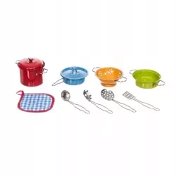 Zestaw naczyń kuchennych kolorowe garnki