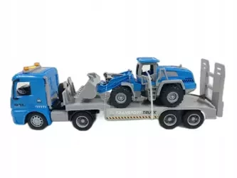 Ciężarówka TIR laweta z koparką dźwięki światełka