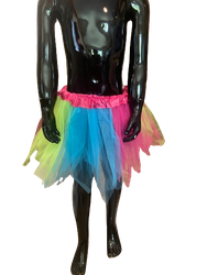 Tiulowa spódniczka tęczowa kostium tutu