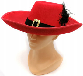 KAPELUSZ CHŁOPIĘCY MUSZKIETERA MUSZKIETER KOT W BUTACH