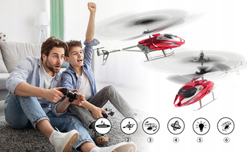 HELIKOPTER ZDALNIE STEROWANY SAMOLOT RC NA PILOT ŚMIGŁOWIEC LED PREZENT