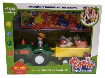 TRAKTOR Z PRZYCZEPĄ I ZWIERZĘTAMI - DŹWIĘKI + ŚWIATŁA